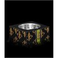 Christian Audigier Dog Bowl: Black Fleur De CA